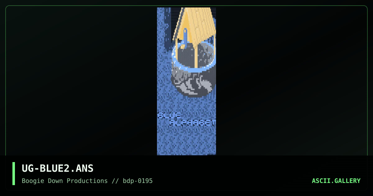 Blue Alphabet, by u-god, 1995