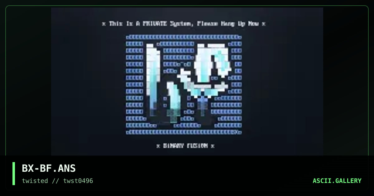 BiNARY FUSi0N L0G0, by balistix, 1996