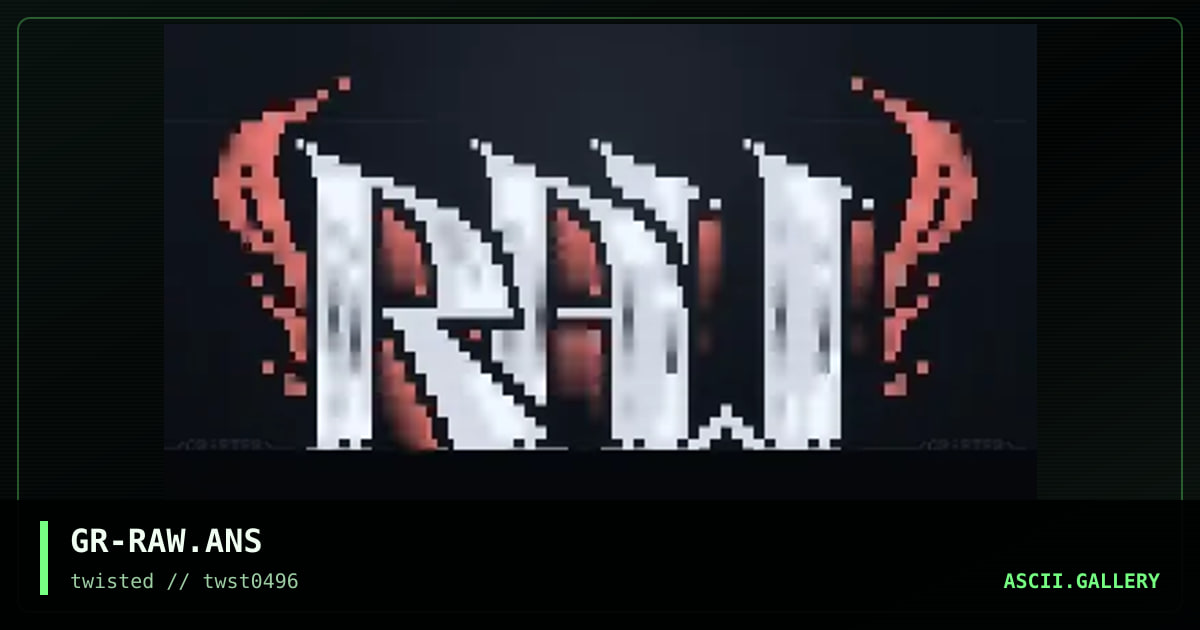 RAW L0G0, by grifter 905, 1996
