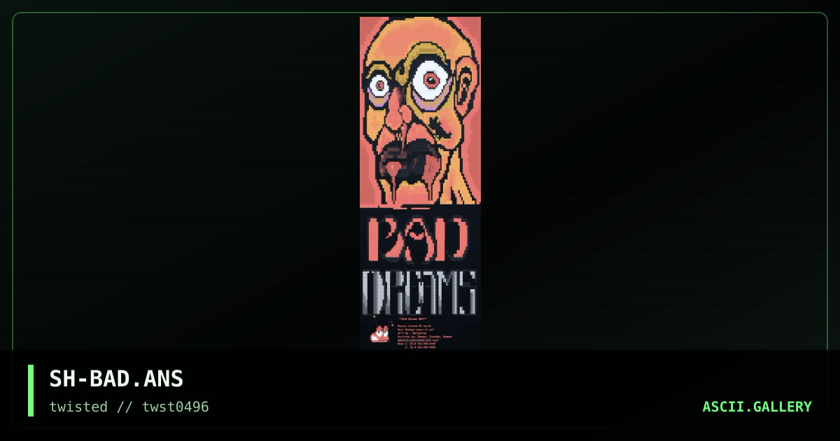 Bad Dreamz, by shaman, 1996