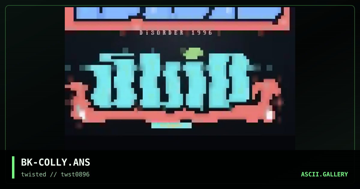 logo colly, by black majick, 1996