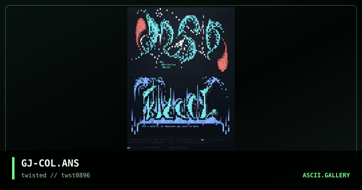 g0mja's ansi colly, by gomja, 1996
