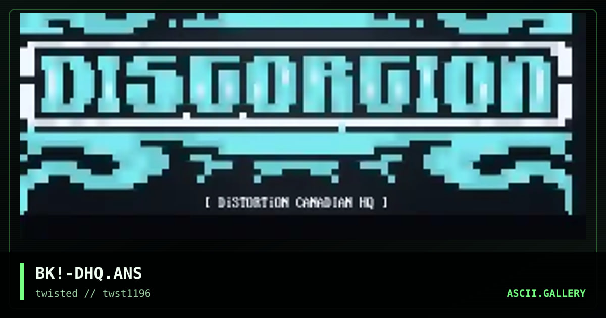 ...distortion logo..., by black majick, 1996