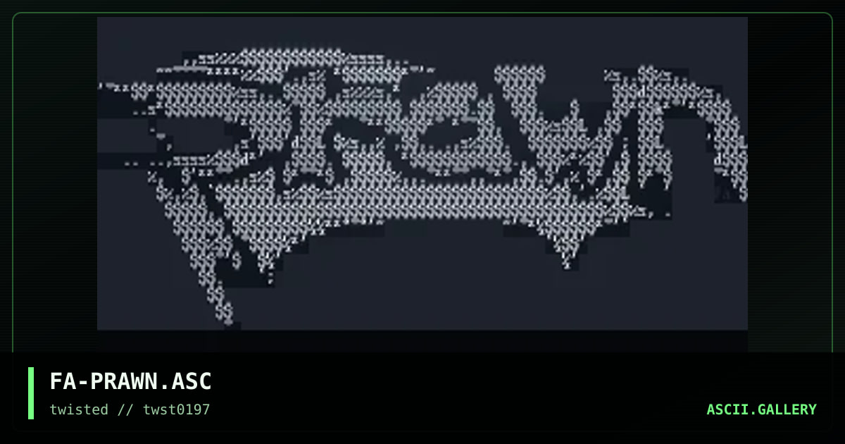 Prawn, by fate, 1997