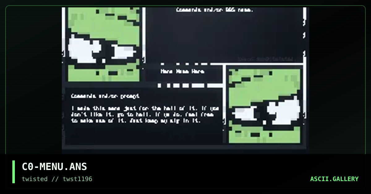 C0-MENU.ANS, by count zero, 1996