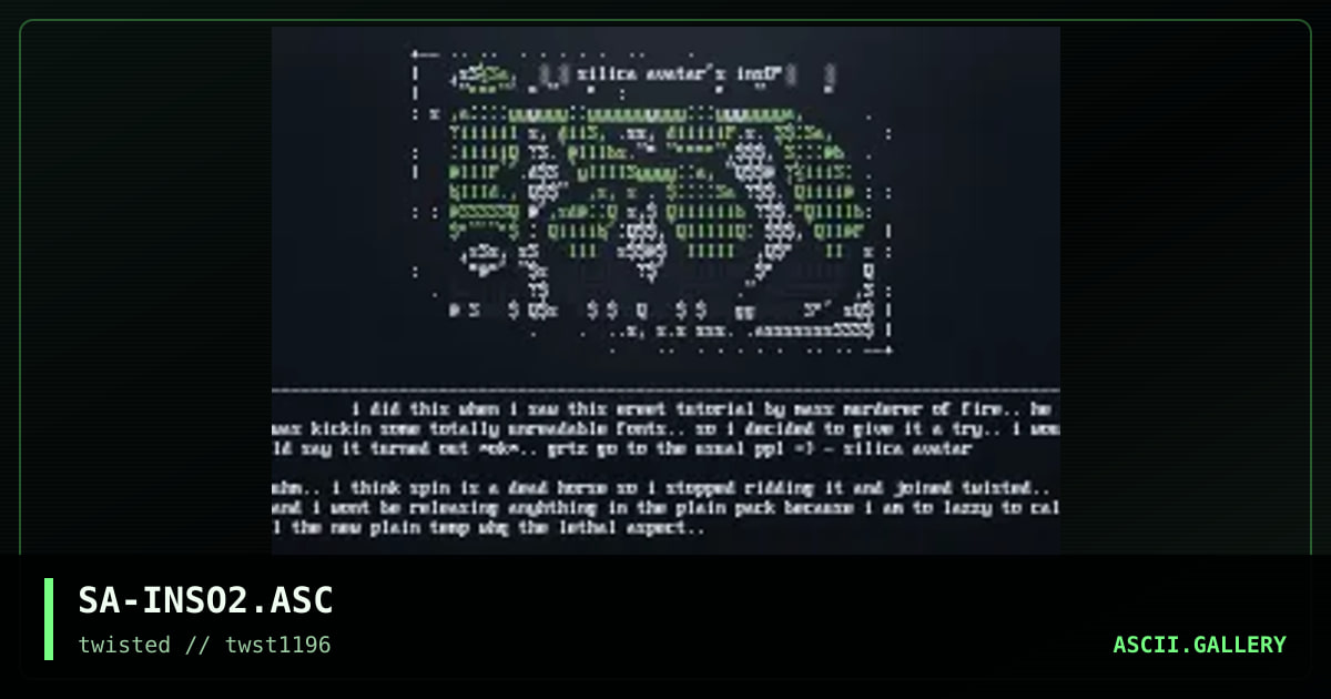 unreadable inso² font, by silica avatar, 1996