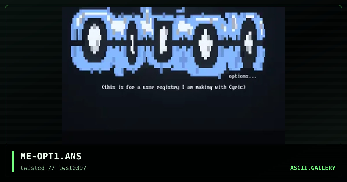 Option, by malformed earthborn, 1997