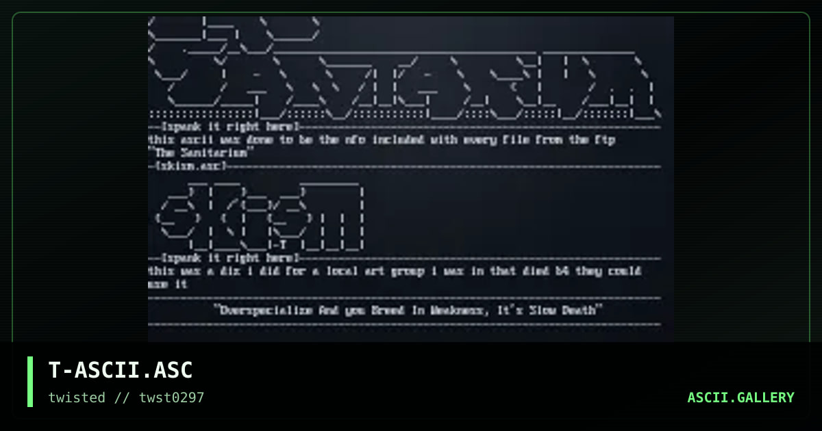 Ascii colly, by toth, 1997