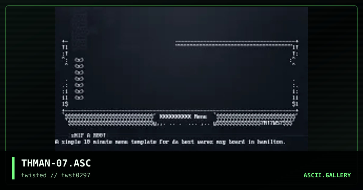 asciiii, by the man, 1997