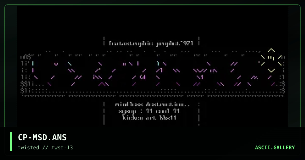 CP-MSD.ANS, by catastrophic prophet, 1997