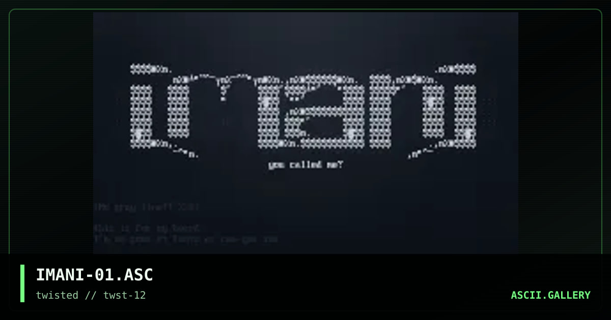 ██▄█▄█▀  ▐▀█▓  ▓▐███████████▌, by imani, 1997