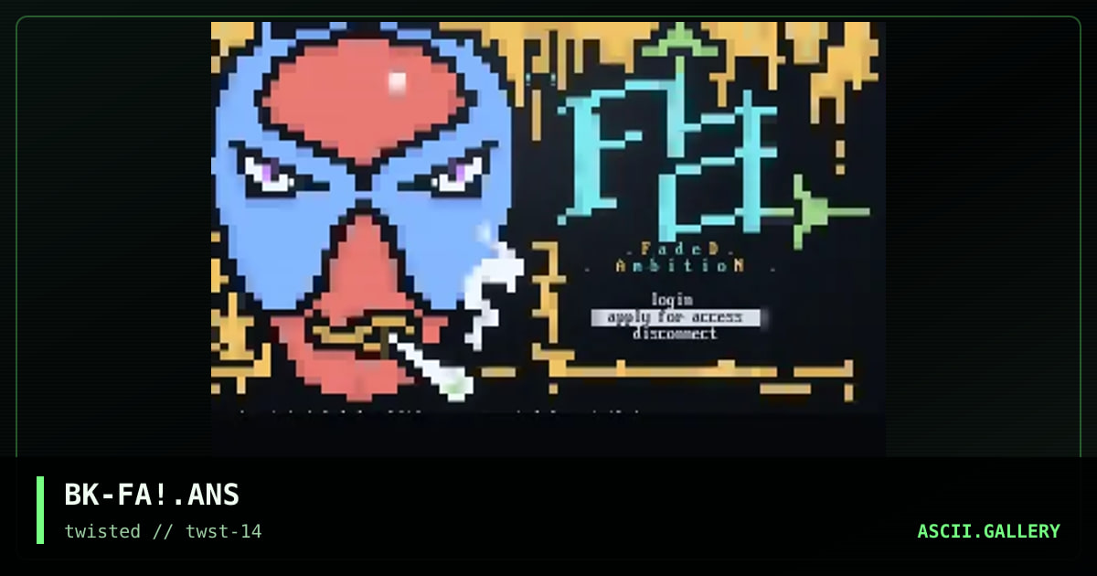 Faded Ambition, by black majick, 1997