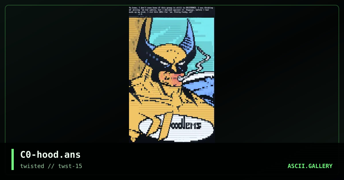 Hoodlems, by count zero, 1997