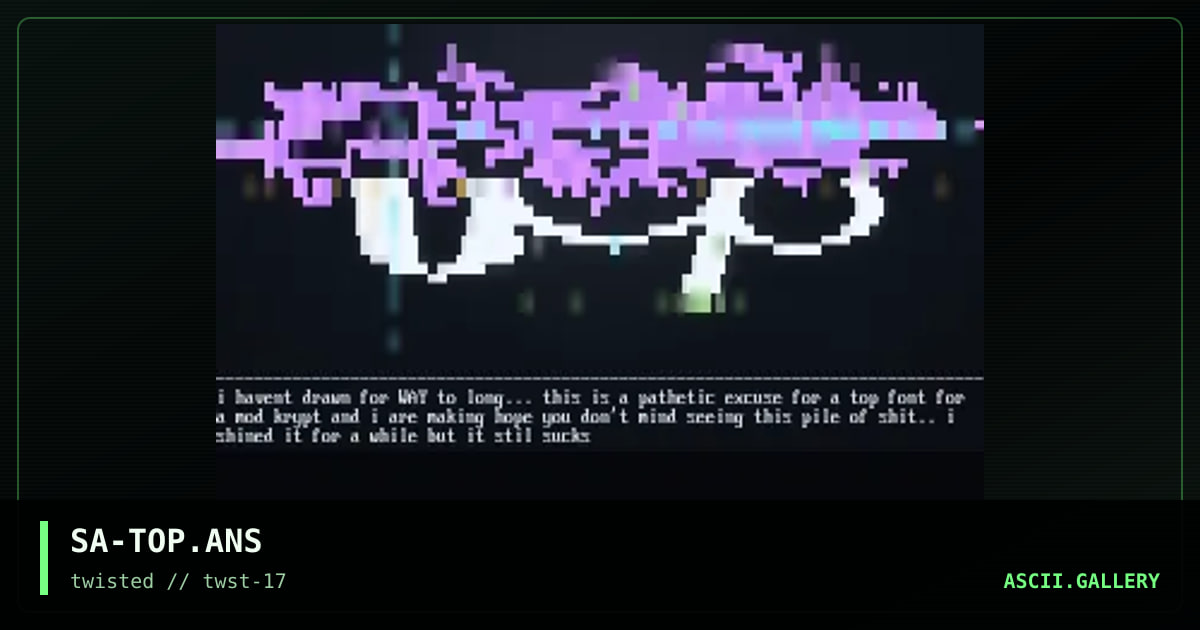 top ansi, by silica avatar, 1997