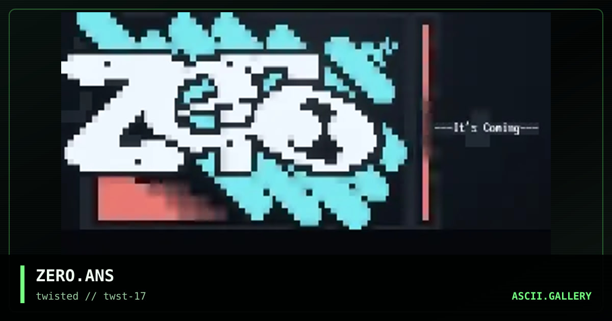 " Z E R O ", by count zero, 1997