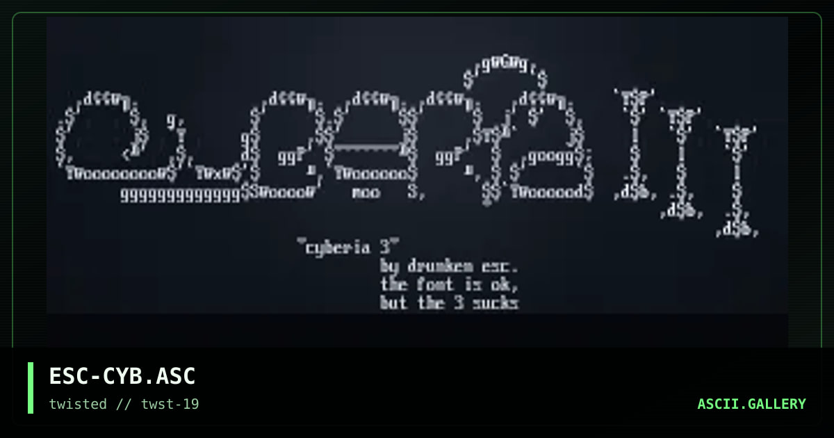 cyberia 3, by esc, 1998