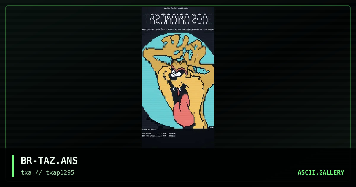 Tazmanian Zone Addy, by brain-nl, 1995