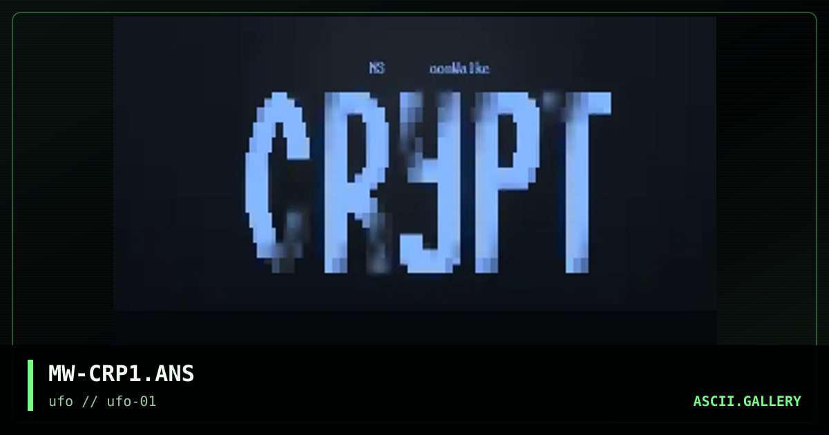 Crypt Logo 1, by moonwalker, 1996