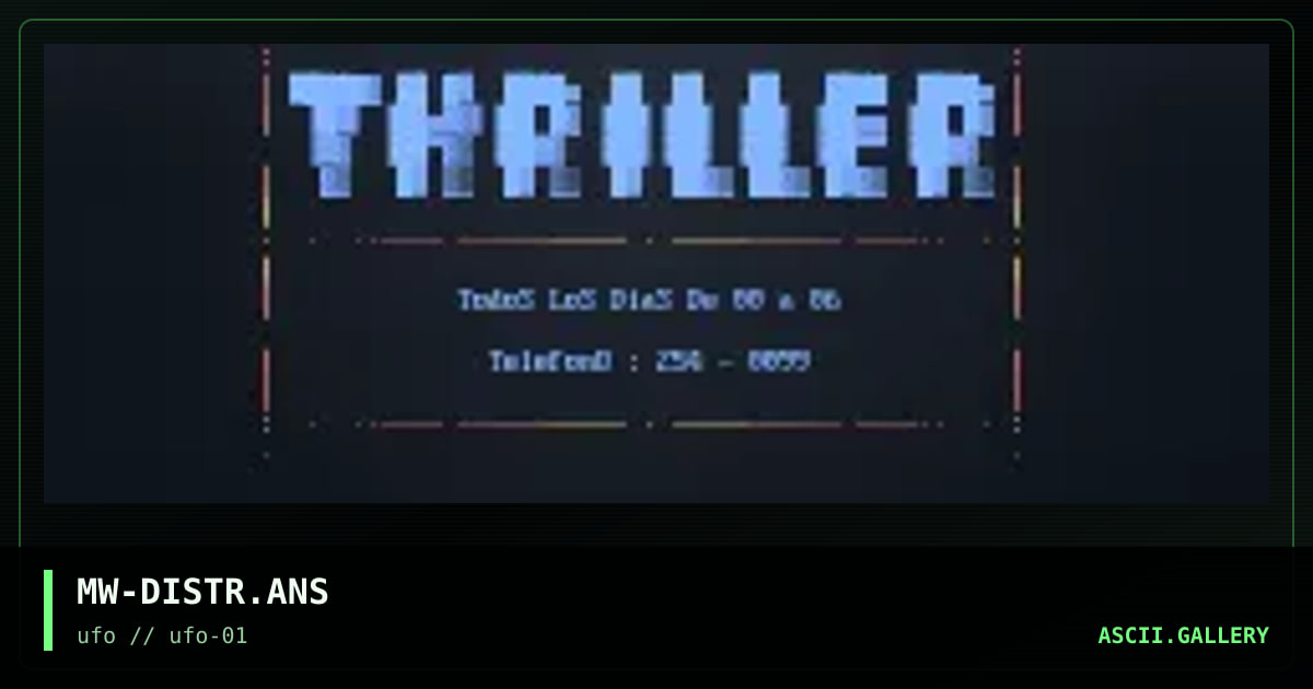 Propaganda Thriller, by moonwalker, 1996