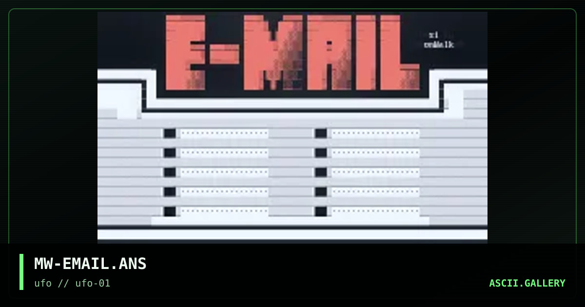 Annie BBS E-MAIL Menu, by moonwalker, 1996
