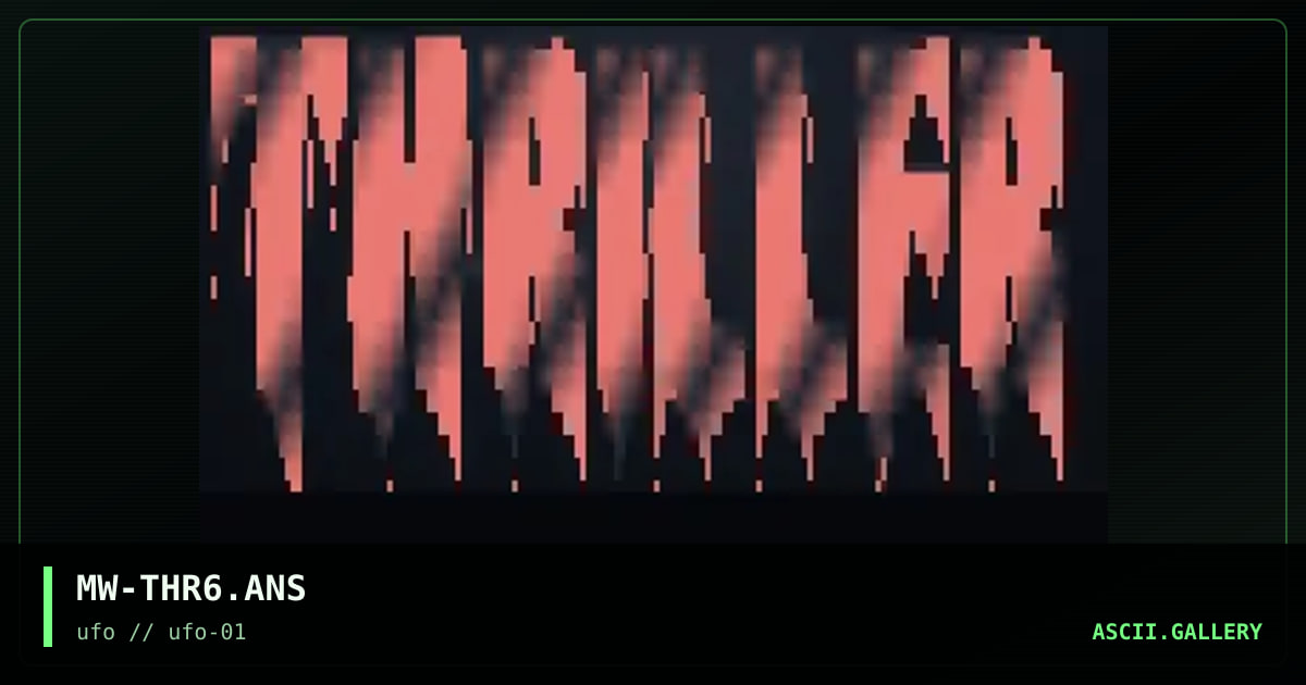 Logo Thriller 6, by moonwalker, 1996