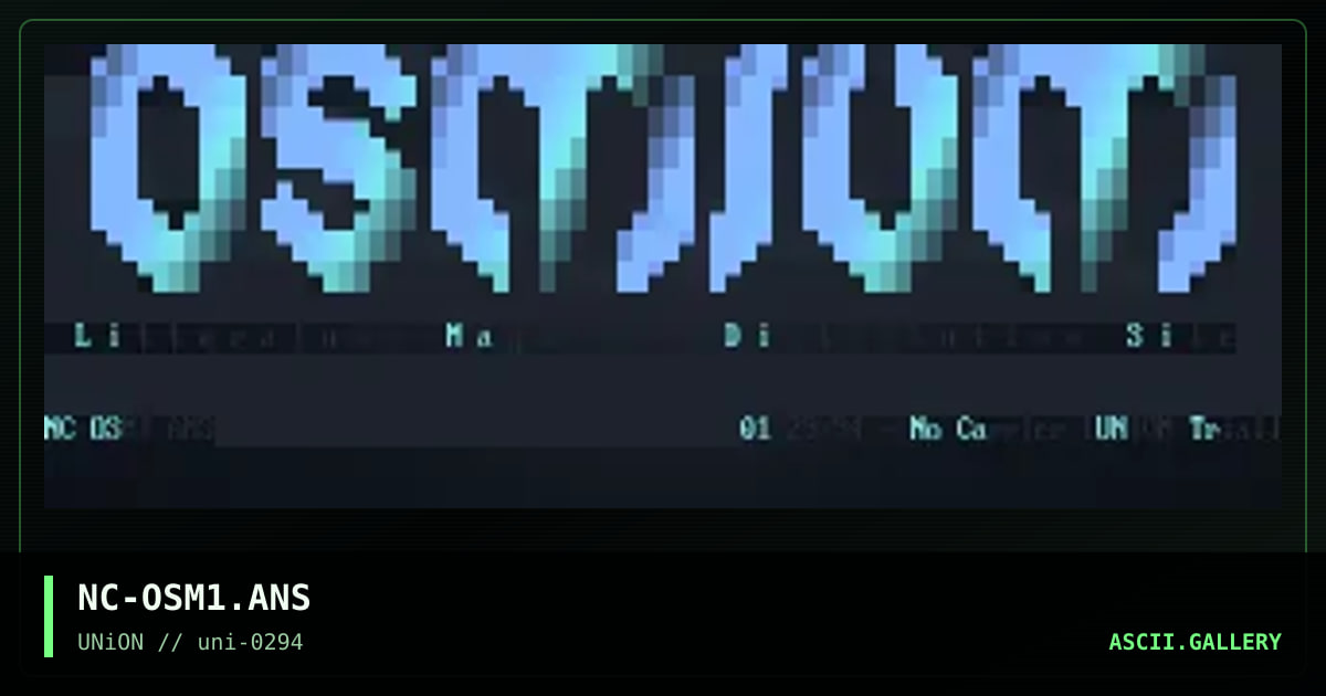 NC-OSM1.ANS, by no carrier, 1994