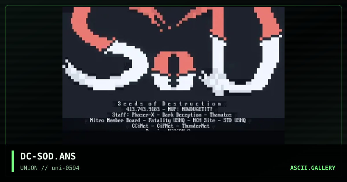 Seeds of Destruction Logo, by dark deception, 1994