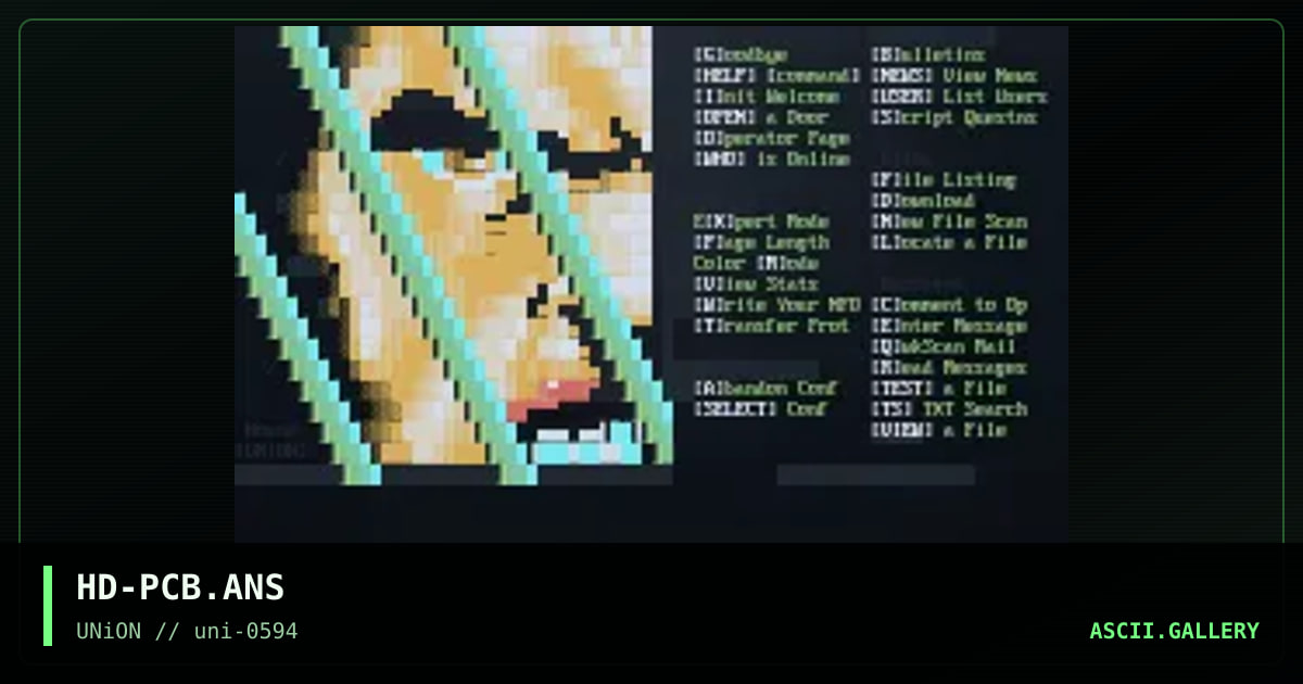 PC Board Menu, by hound, 1994