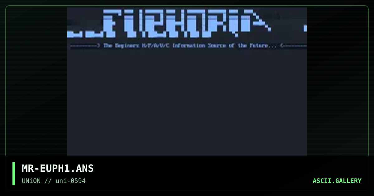 Euphoria Logo, by mind rape, 1994