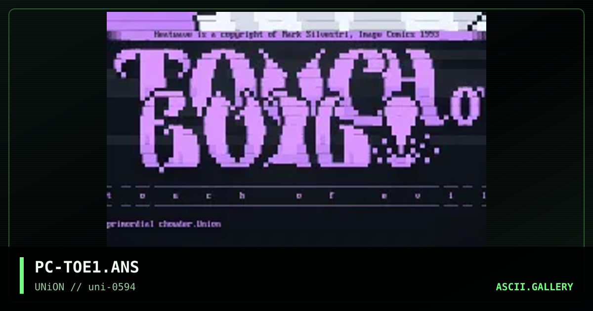 Touch of Evil, by primordial chowder, 1994