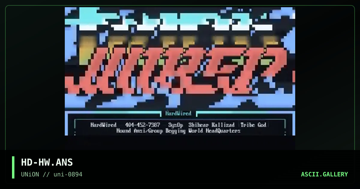 Hard Wired, by hound, 1994