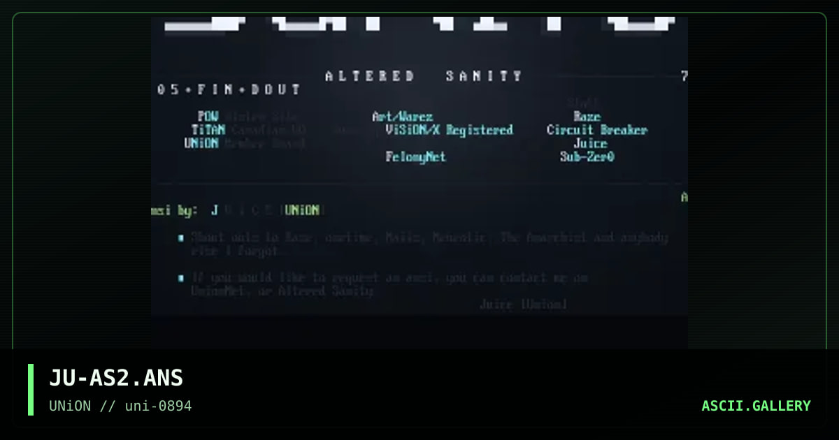 Altered Sanity, by juice, 1994