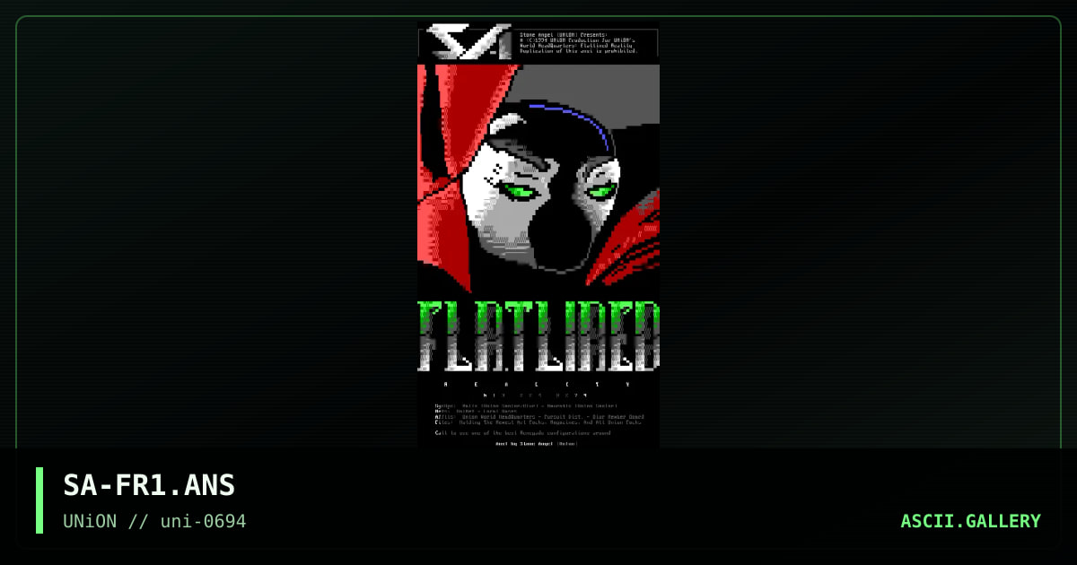 Flatlined Reality, by stone angel, 1994