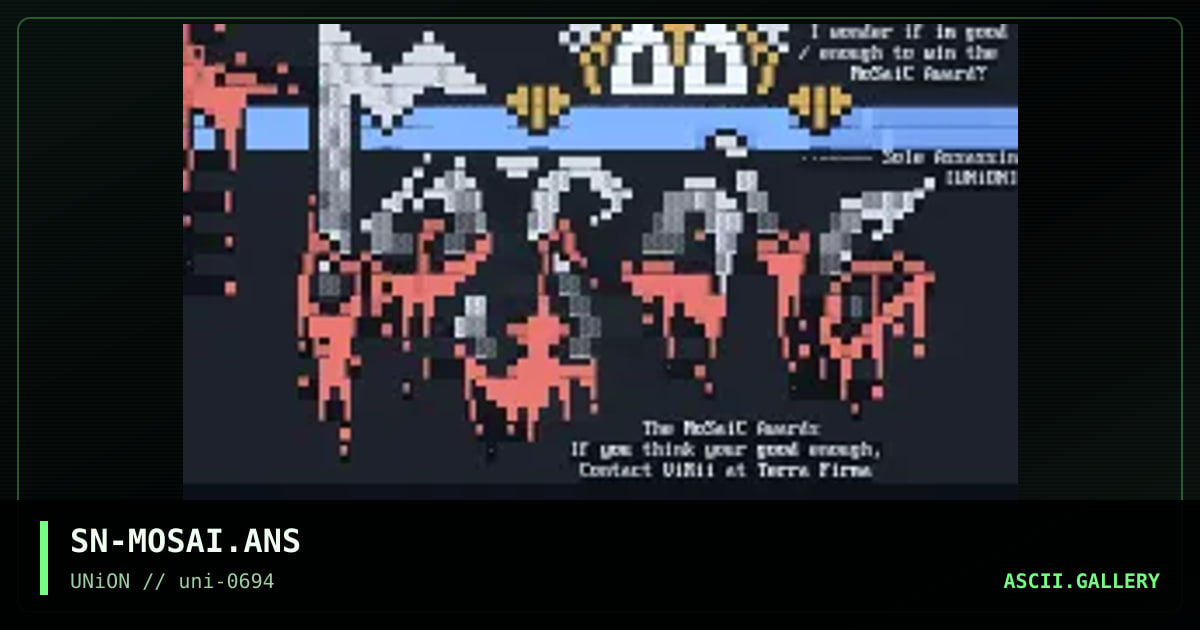Mosaic, by sole assassin, 1994