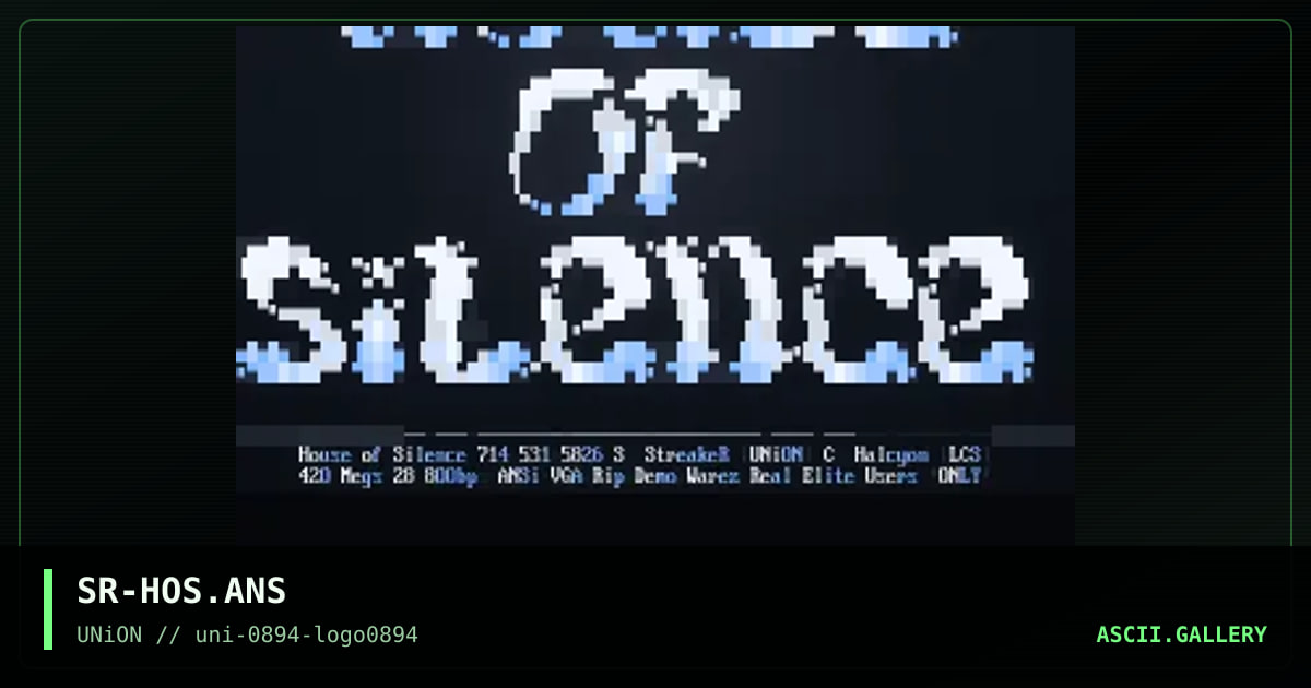 House of Silence, by streaker, 1994