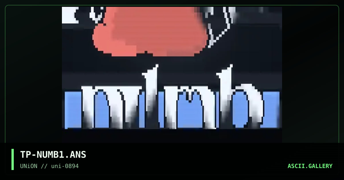 Numb, by terminal psychosis, 1994
