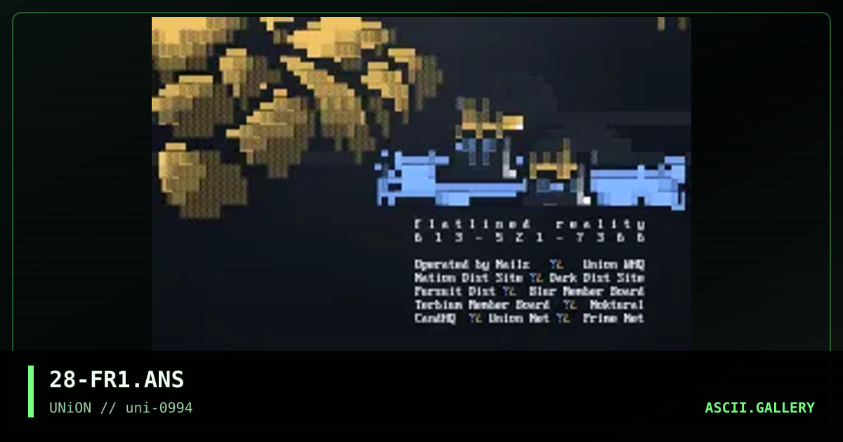Flatlined Reality, by number 28, 1994