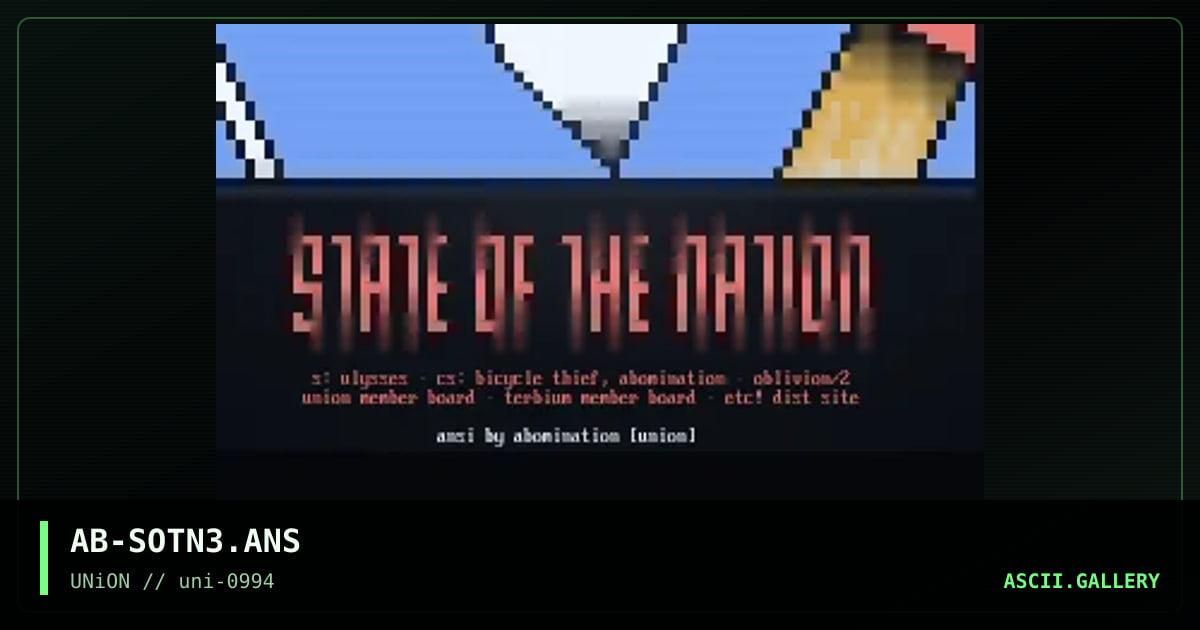 State of the Nation, by abomination, 1994