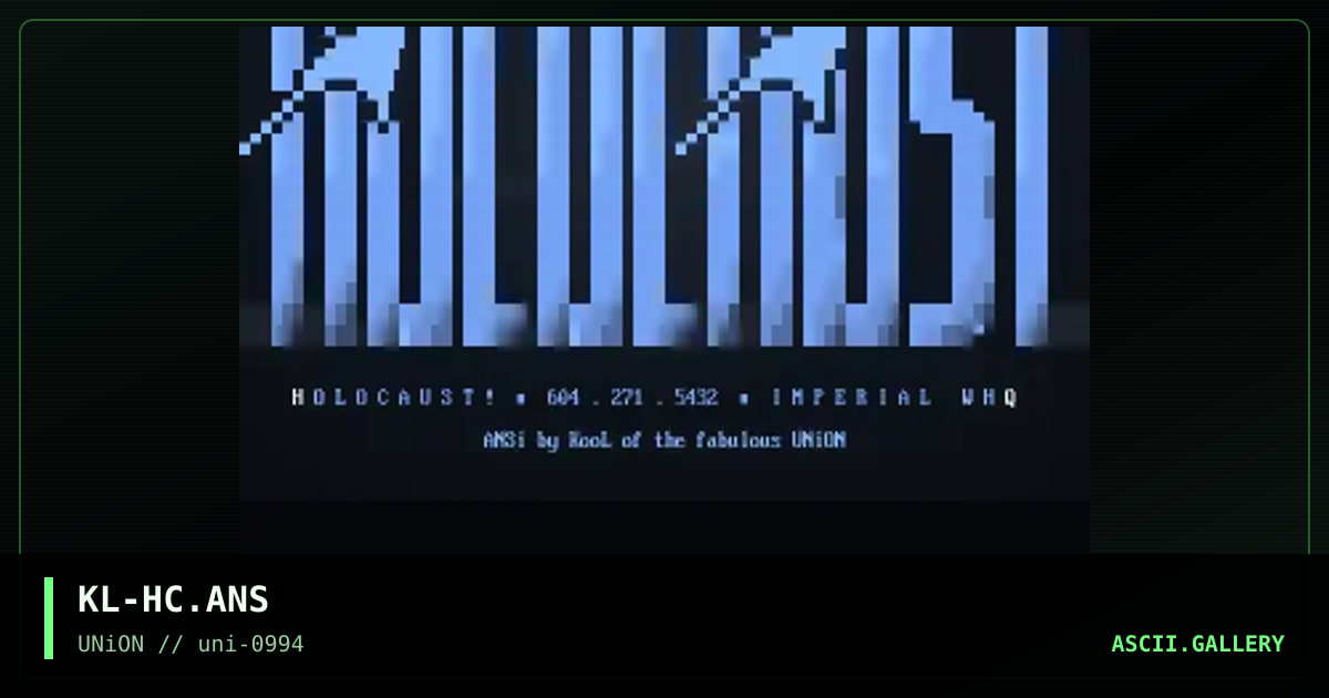 Holocaust, by kool, 1994