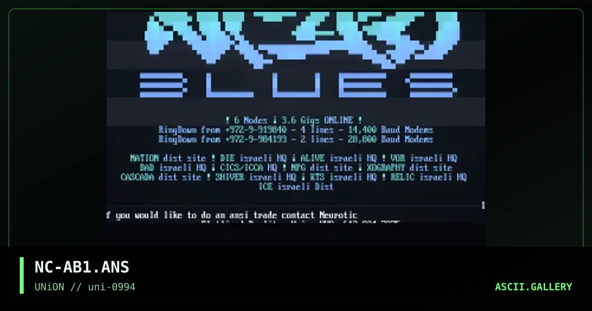 Atari Blues, by neurotic, 1994