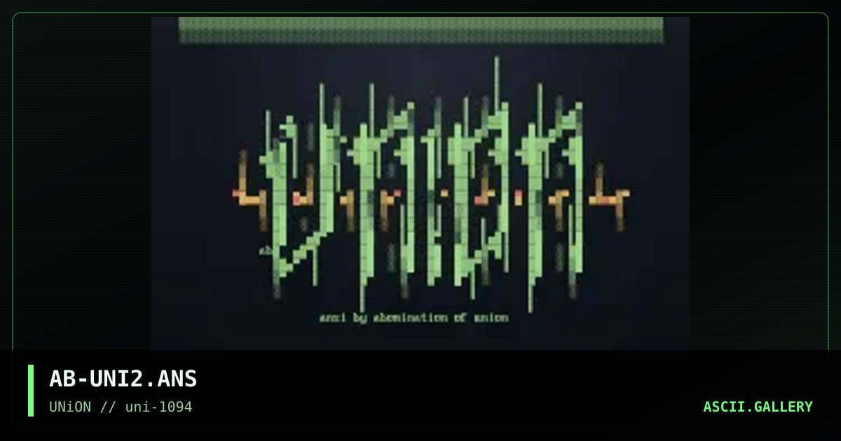 Union, by abomination, 1994