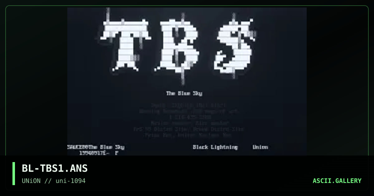 The Blue Sky, by black lightning, 1994