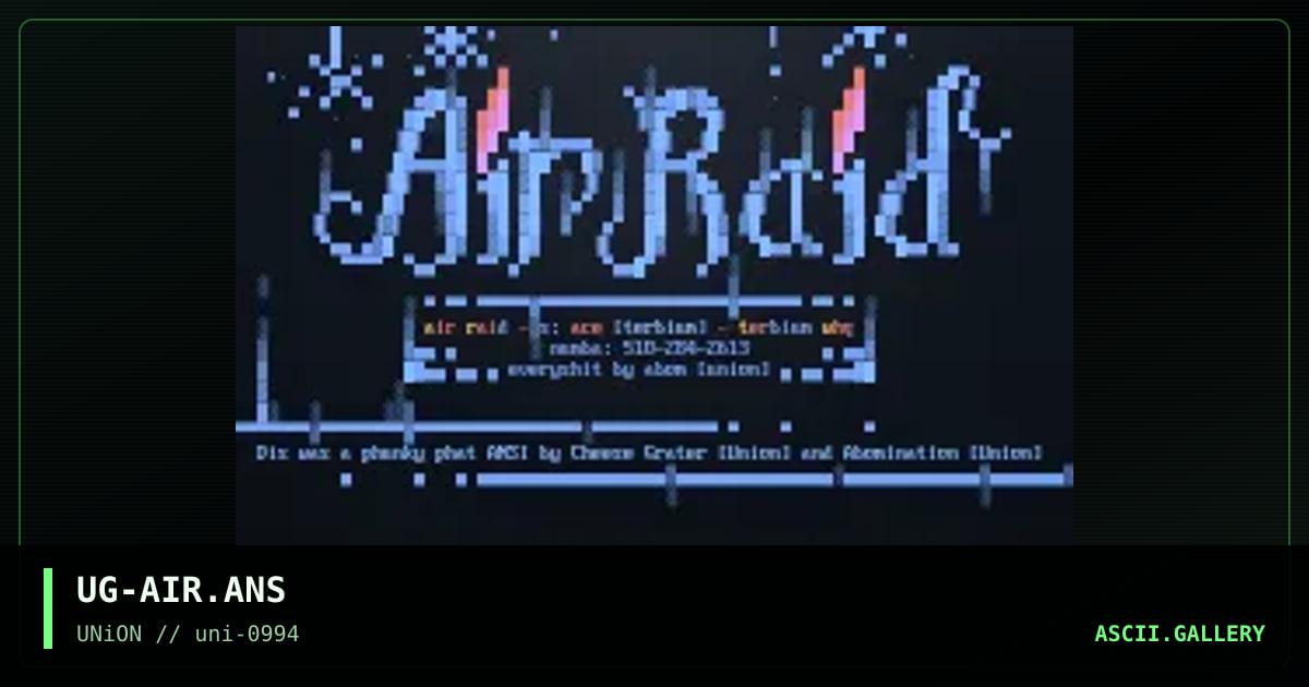 Air Raid, by abomination, cheese grater, 1994