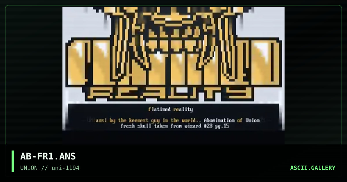 Flatlined Reality, by abomination, 1994