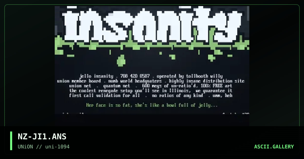 Jello Insanity, by nailz, 1994
