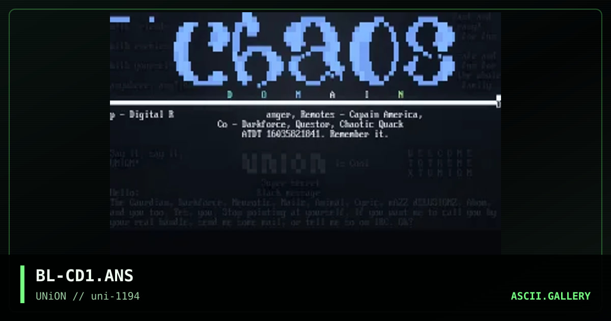 Chaos Domain, by black lightning, 1994