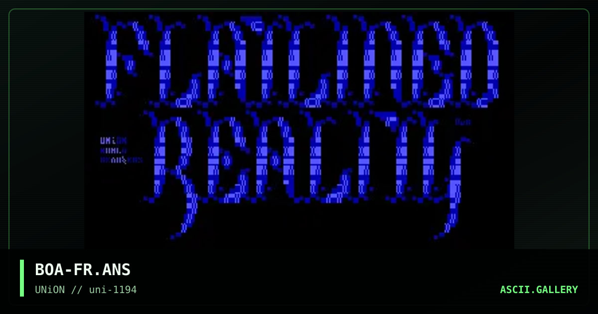 Flatlined Reality, by boa, 1994