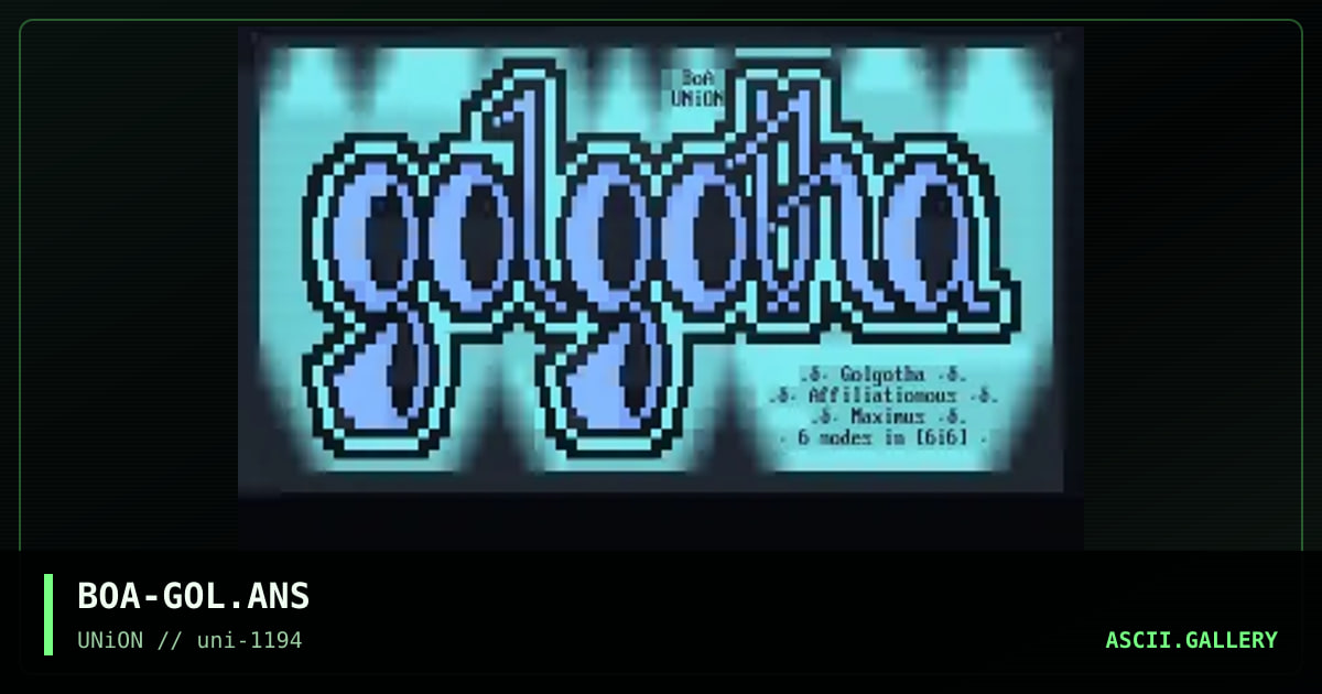 Golgotha, by boa, 1994
