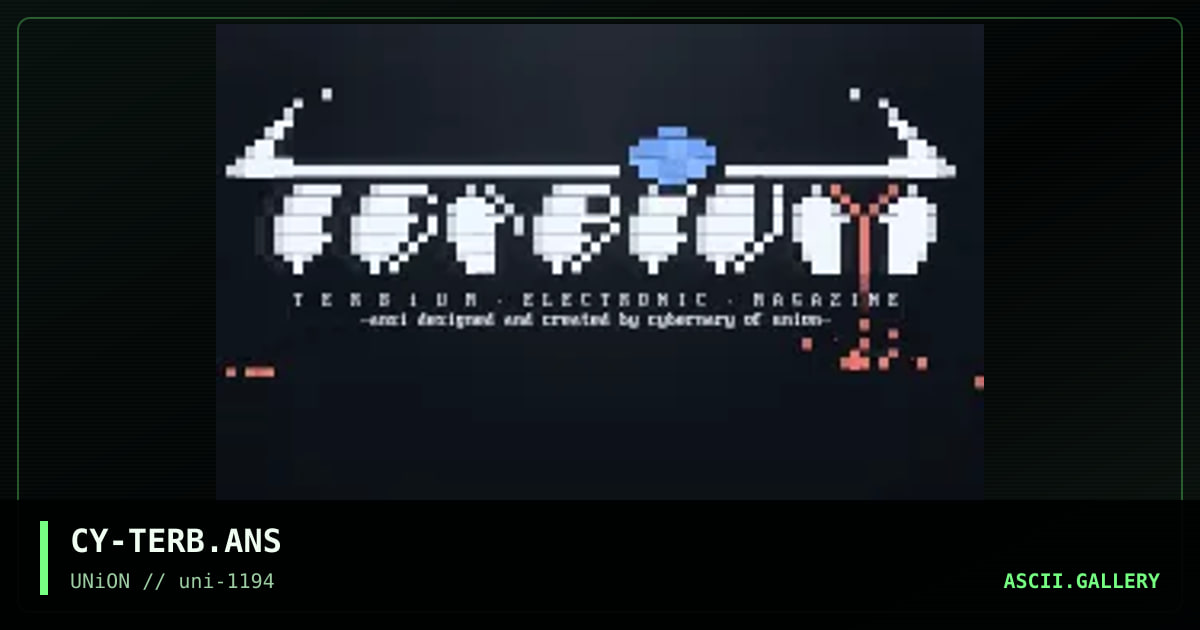 Terbium, by cybernary, 1994