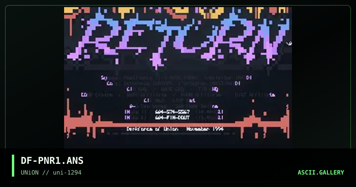 Point of No Return, by darkforce, 1994